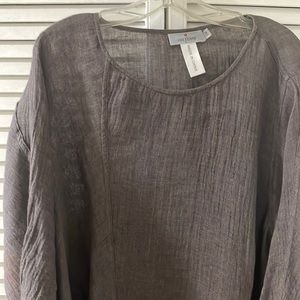 Light linen asymmetrical dress